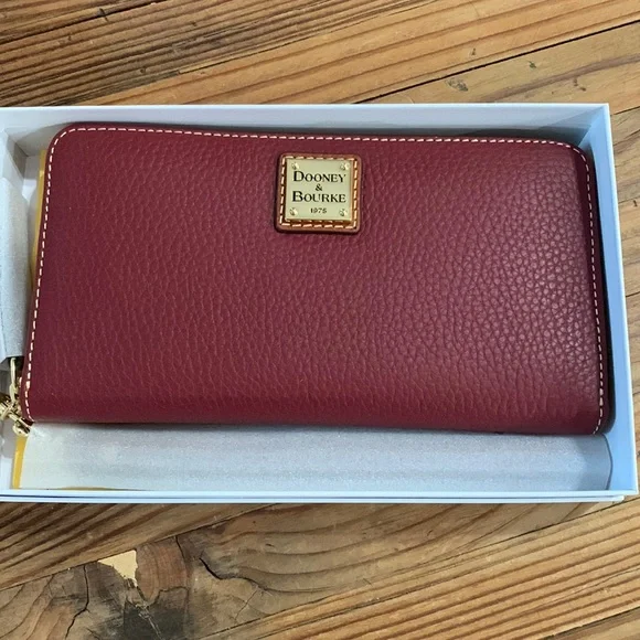 Dooney and bourke cranberry wallet new arrivals